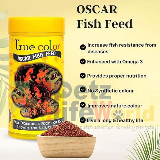 Petzlifeworld Star Farms True Color Oscar Easy Digestible Fish Food,100G For Rapid Growth&Nature Color