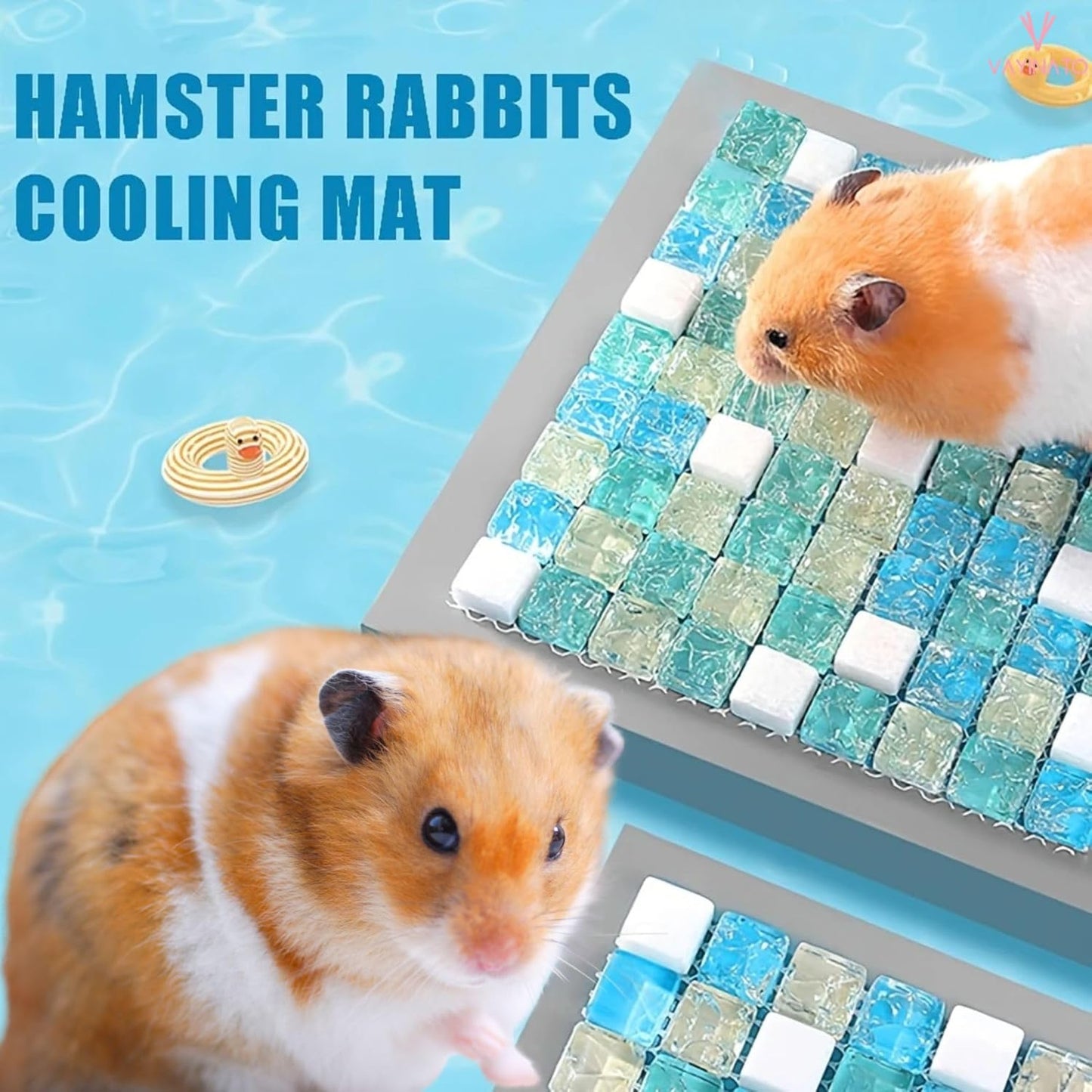 Petzlifeworld 1 Pcs (10*10 Cm) Crystal Mat Cooling Board for Hamsters & Rabbit