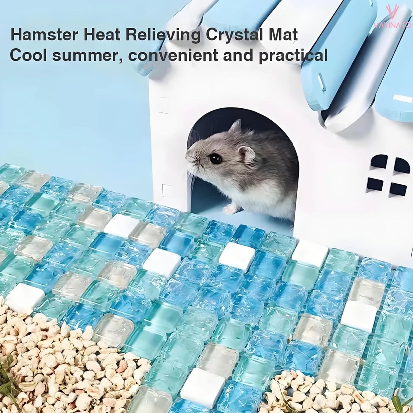Petzlifeworld 1 Pcs (10*10 Cm) Crystal Mat Cooling Board for Hamsters & Rabbit