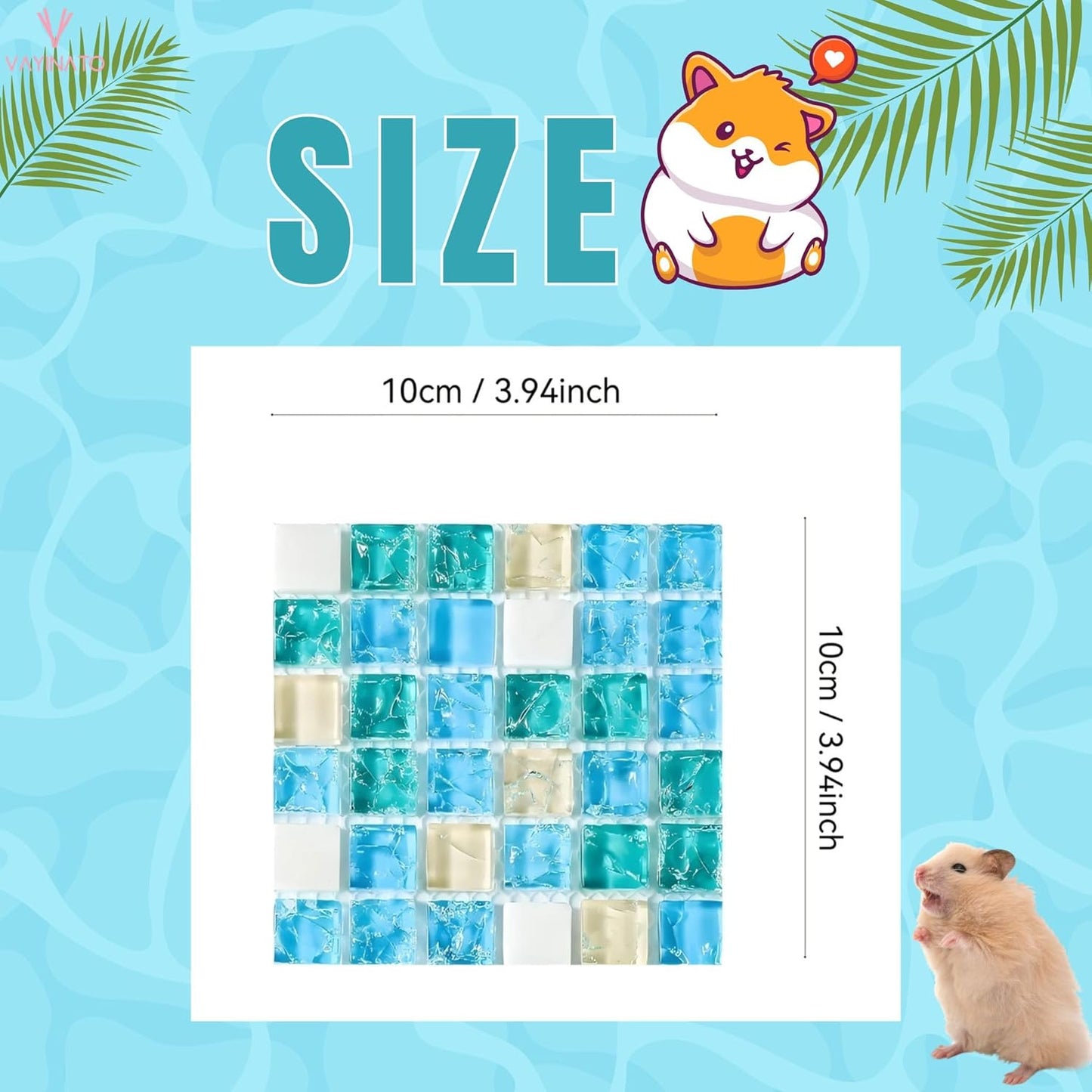 Petzlifeworld 1 Pcs (10*10 Cm) Crystal Mat Cooling Board for Hamsters & Rabbit