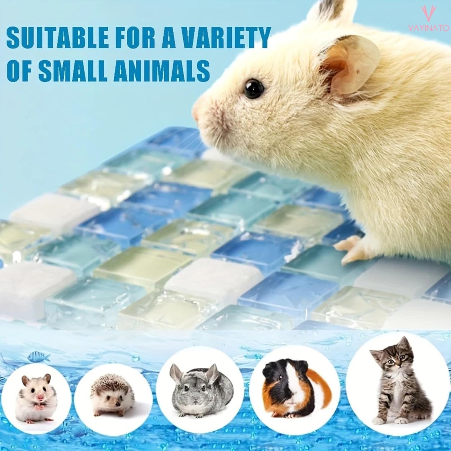 Petzlifeworld 1 Pcs (10*10 Cm) Crystal Mat Cooling Board for Hamsters & Rabbit
