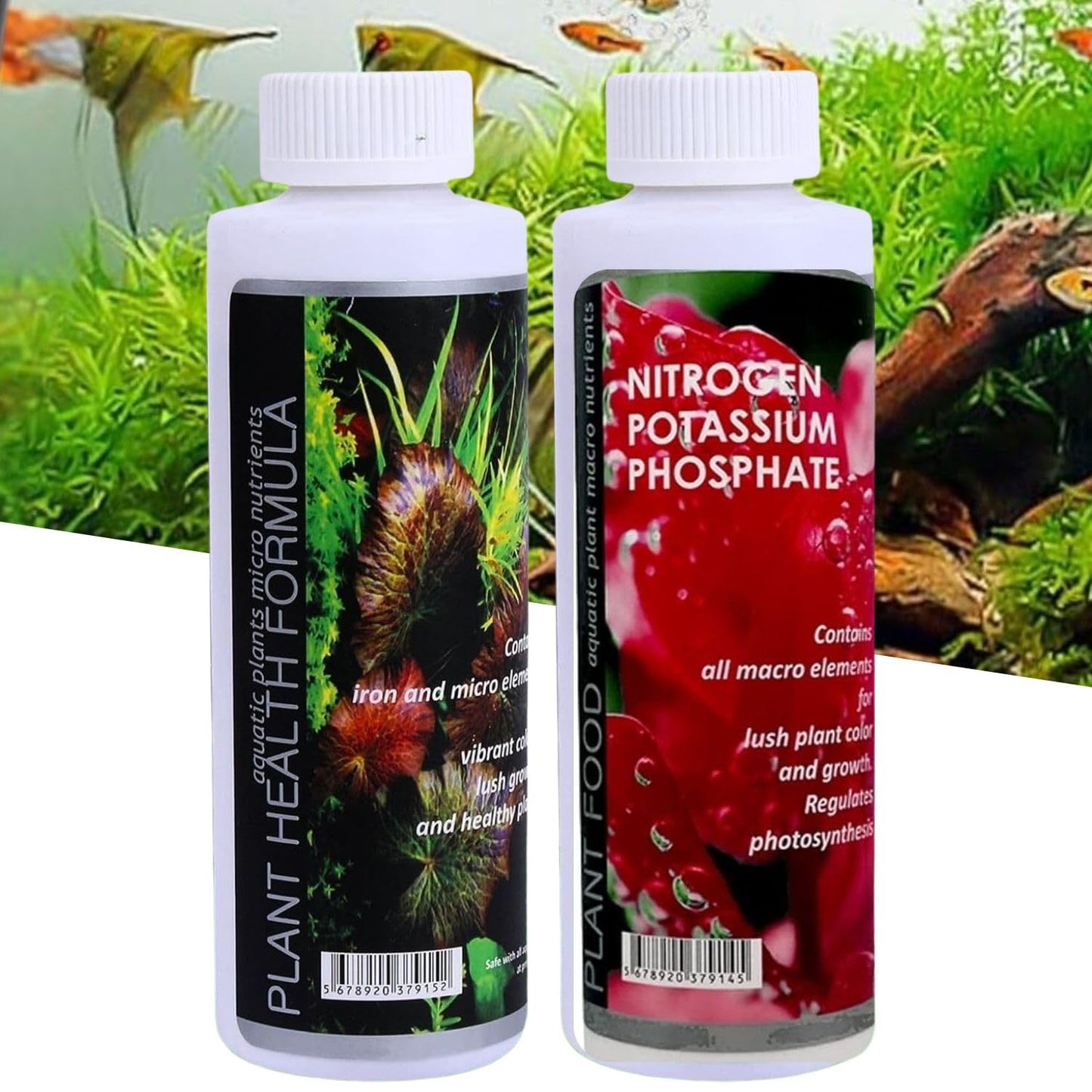 Aquatic Remedies Aquarium Fertilizer 1L Combo (Plant Food 500ml + Plant Health Formula 500ml) | Complete Nutrition for Planted Tanks | Fish & Shrimp Safe