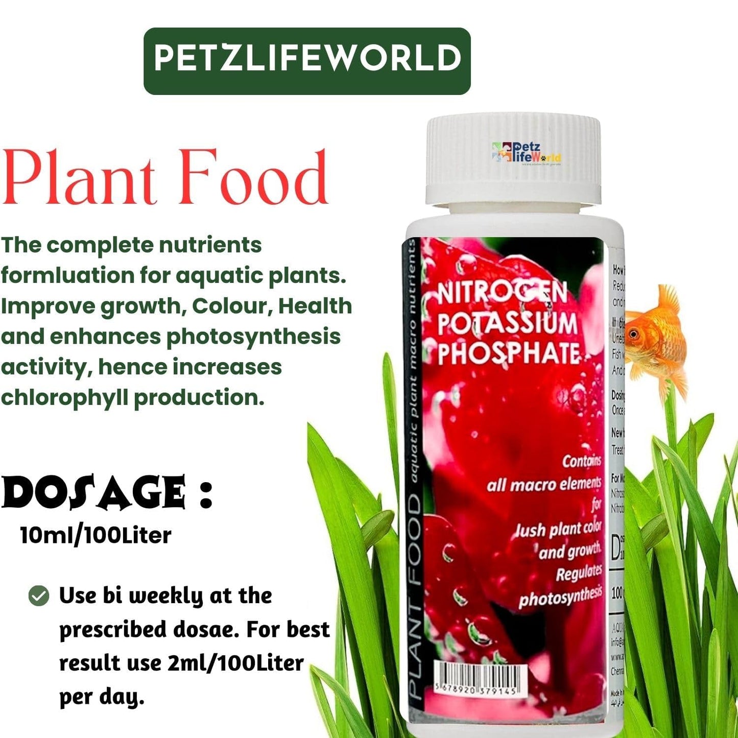 Aquatic Remedies Aquarium Fertilizer 1L Combo (Plant Food 500ml + Plant Health Formula 500ml) | Complete Nutrition for Planted Tanks | Fish & Shrimp Safe
