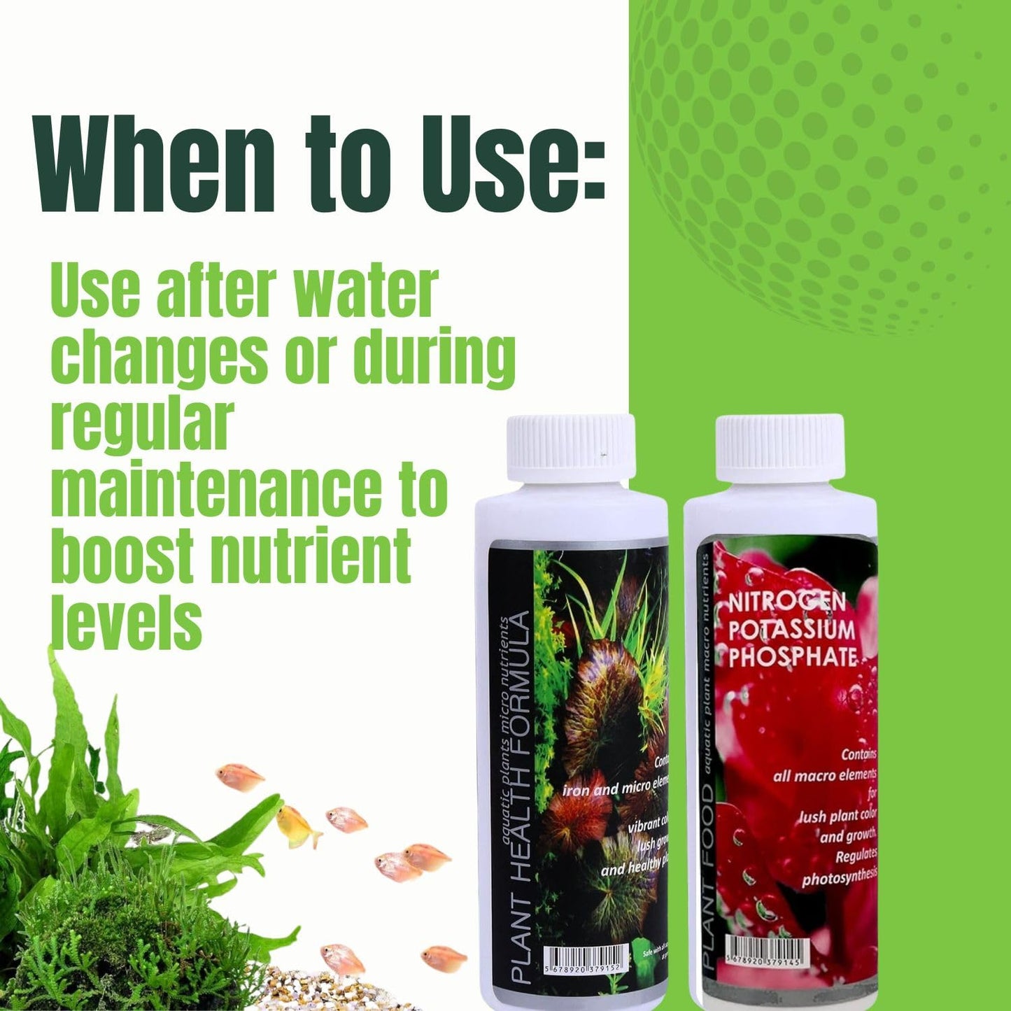 Aquatic Remedies Aquarium Fertilizer 1L Combo (Plant Food 500ml + Plant Health Formula 500ml) | Complete Nutrition for Planted Tanks | Fish & Shrimp Safe
