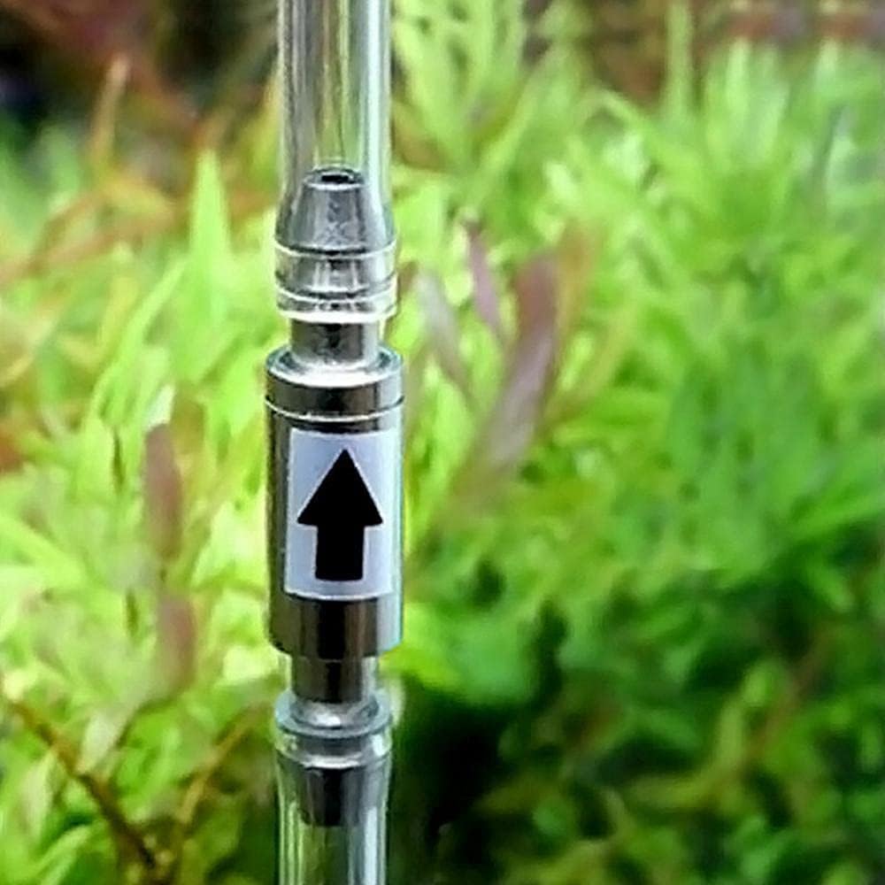 Petzlifeworld 2 Pcs Stainless Steel Aquarium CO2 Check Valves for 4mm Pipes - Anti-Return Carbon Dioxide Diffusers for Fish Tank Setup, Compatible with CO2 Systems