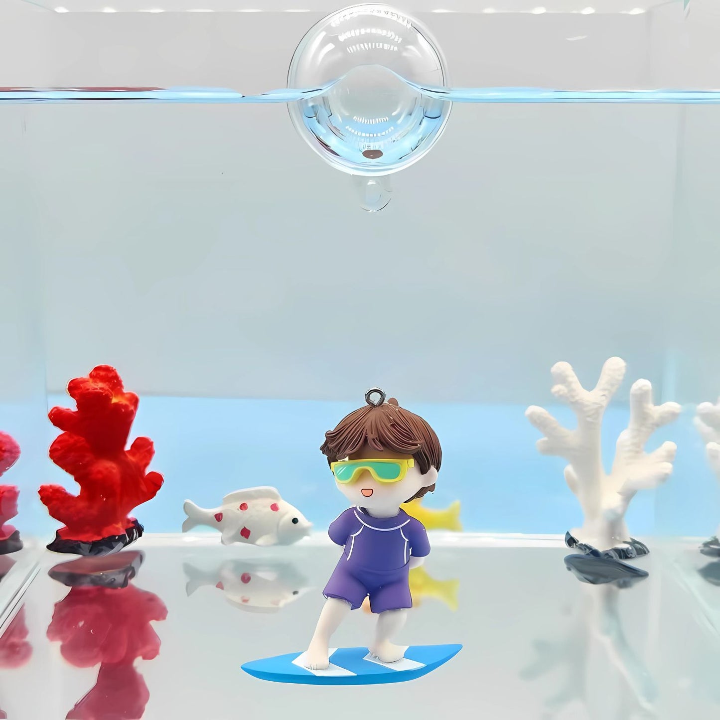 VAYINATO 3Pcs Aquairum Fish Tank Floating Toys ( Surfer , Whalegirl and Diver ) | Cute Decoration For Fish Tank