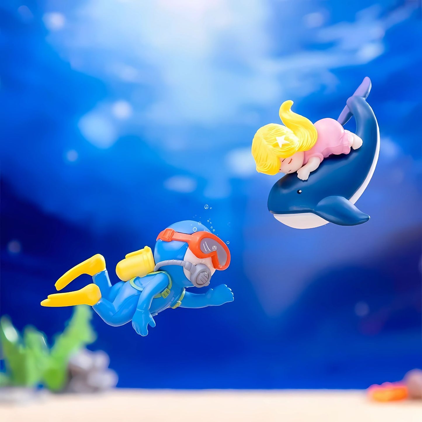 VAYINATO 3Pcs Aquairum Fish Tank Floating Toys ( Surfer , Whalegirl and Diver ) | Cute Decoration For Fish Tank