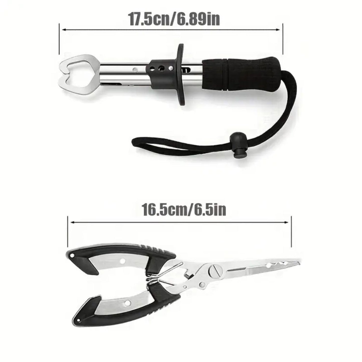 VAYINATO® 2-in-1 Must Have Fishing Accessory Combo | Line Cutting Plier & Fish Lip Gripper Tool | Durable, Ergonomic & Easy to Use | Must-Have Gear for Freshwater & Saltwater