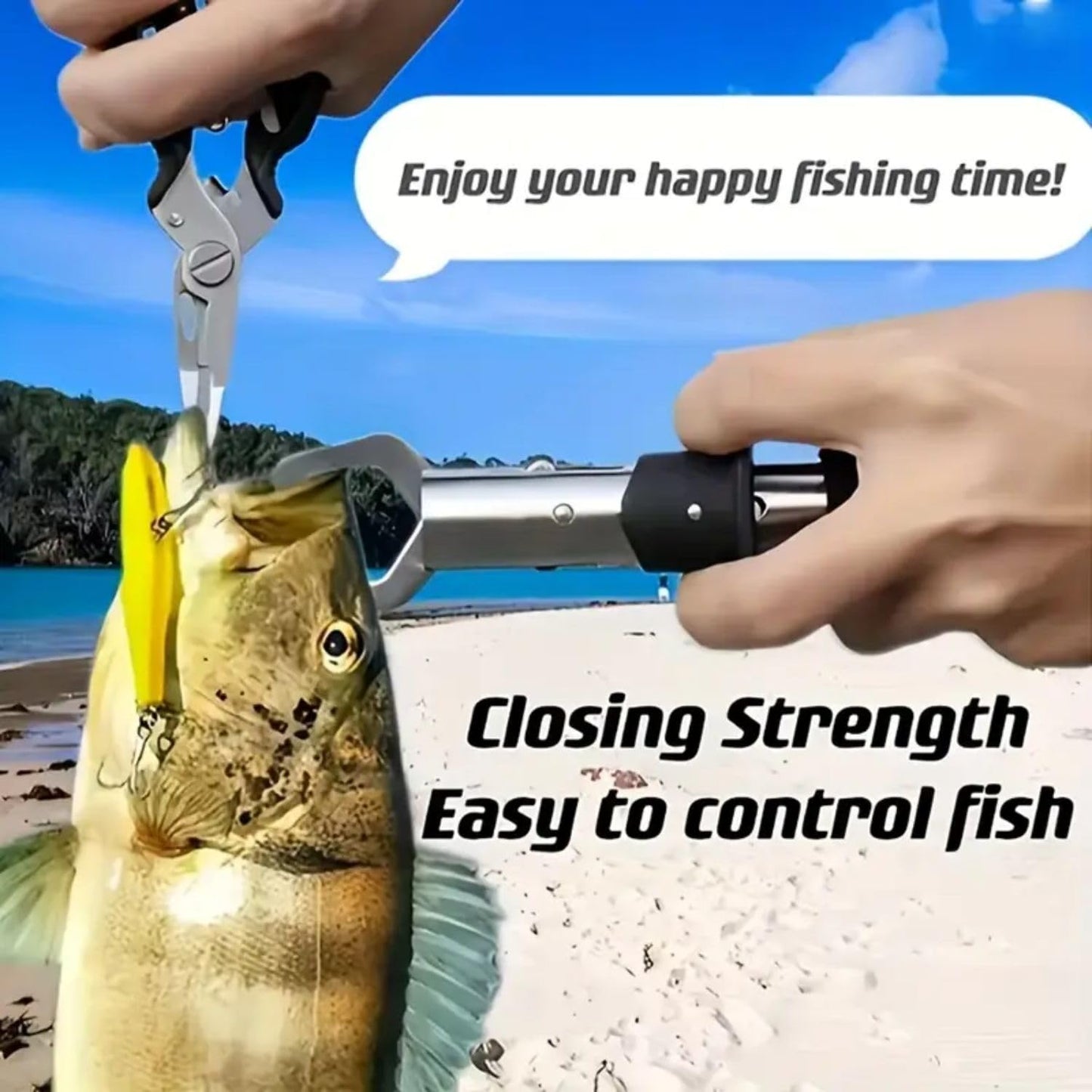 VAYINATO® 2-in-1 Must Have Fishing Accessory Combo | Line Cutting Plier & Fish Lip Gripper Tool | Durable, Ergonomic & Easy to Use | Must-Have Gear for Freshwater & Saltwater