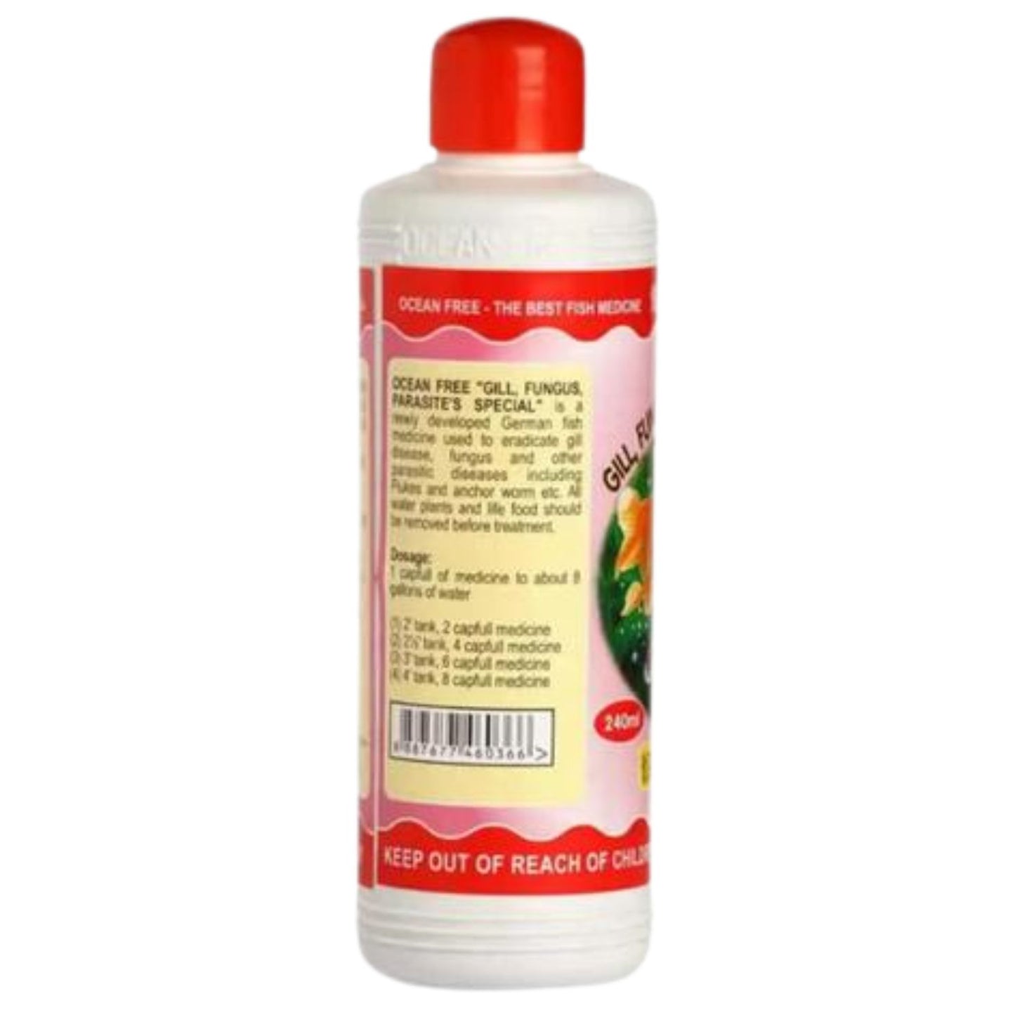 Ocean Free Aquarium Fish Care Combo Pack (240ml*4) - General Aid Special, Gill Fungus Special, White Spot Special, Anti-Chlorine