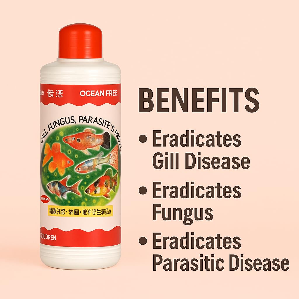Ocean Free 240Ml Gill Fungus Special | Fast-Acting Treatment for Freshwater & Saltwater Fish | Safe for Plants
