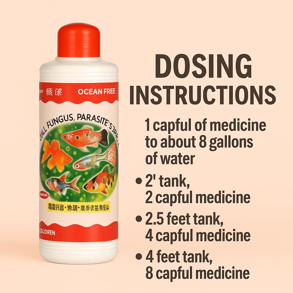 Ocean Free 240Ml Gill Fungus Special | Fast-Acting Treatment for Freshwater & Saltwater Fish | Safe for Plants