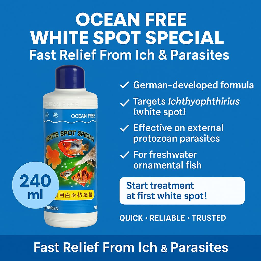 Ocean Free 240Ml White Spot Special | Fast-Acting White Spot Remover for Freshwater & Saltwater Fish | Safe for Plants & Aquatic Life