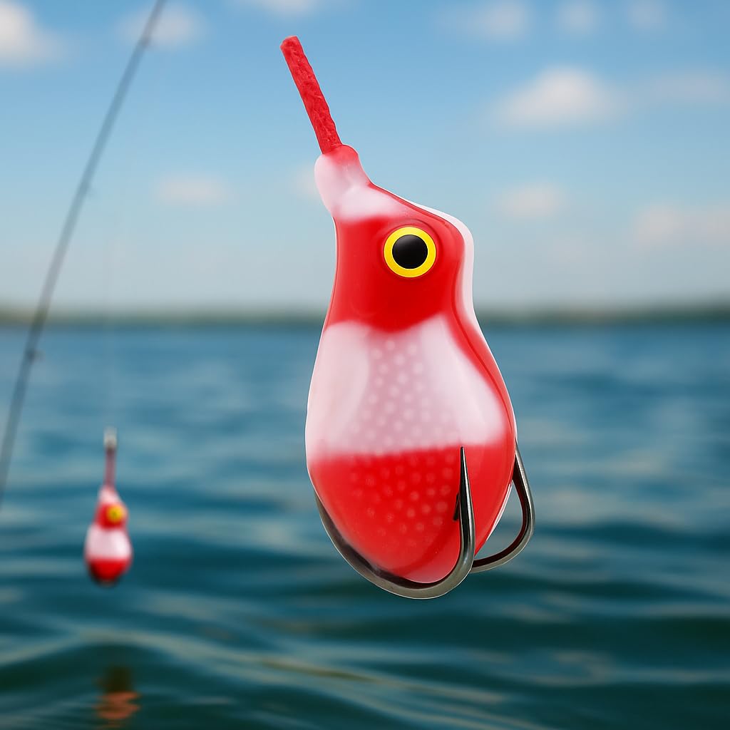 PetzLifeWorld Realistic Soft Frog Fishing Lure 1pc – Topwater Floating Frog Bait with Double Hooks – Weedless Design for Bass, Snakehead, Pike – Life-Like Action | Random Colour