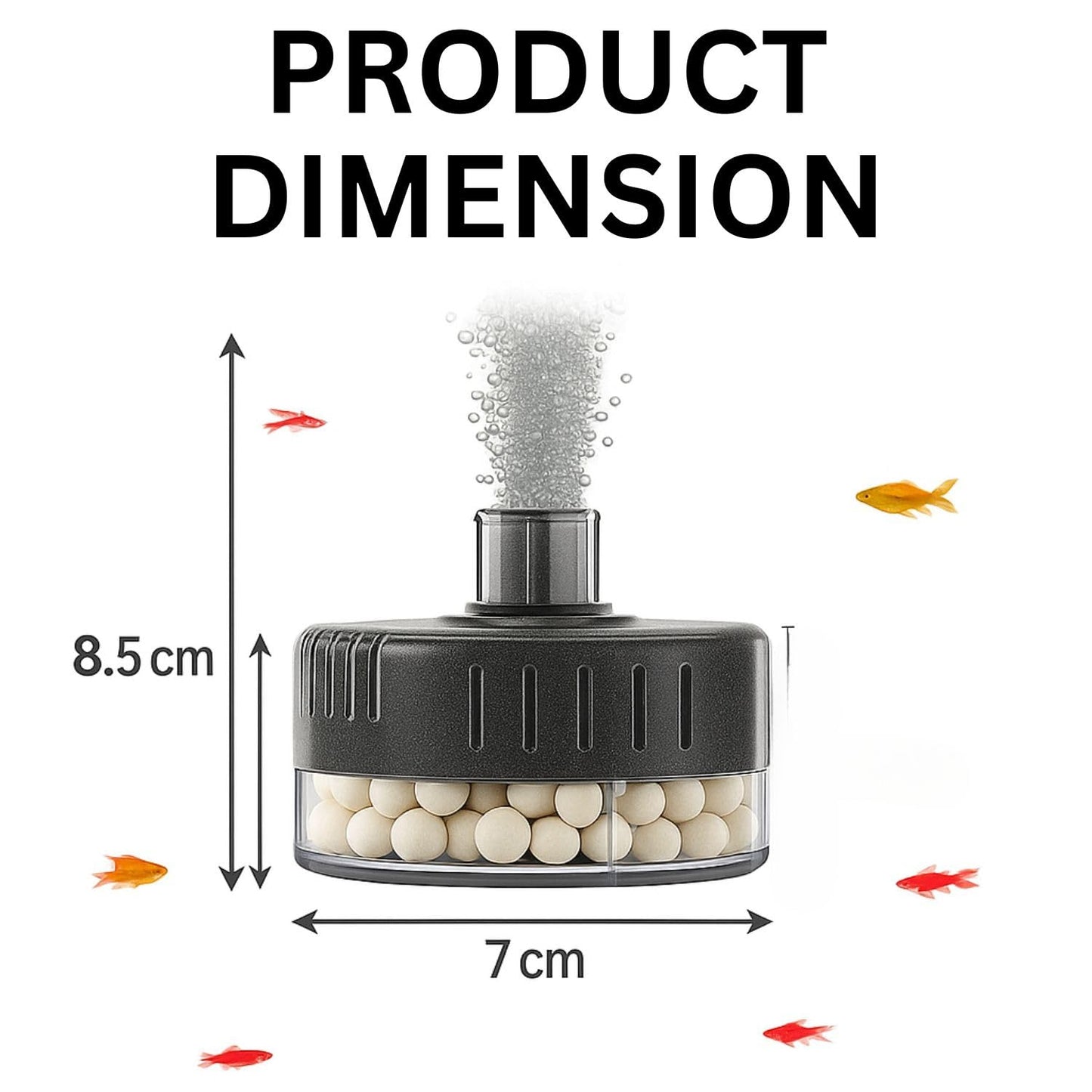 PetzLifeWorld Aquarium Sponge Filter BL - SERIES with 2M Airline Tube | Air-Powered Oxygen Bubble Filter for Small Fish, Betta, Shrimp Tanks | Biological Filtration | Quiet & Gentle | Air Pump Not Included