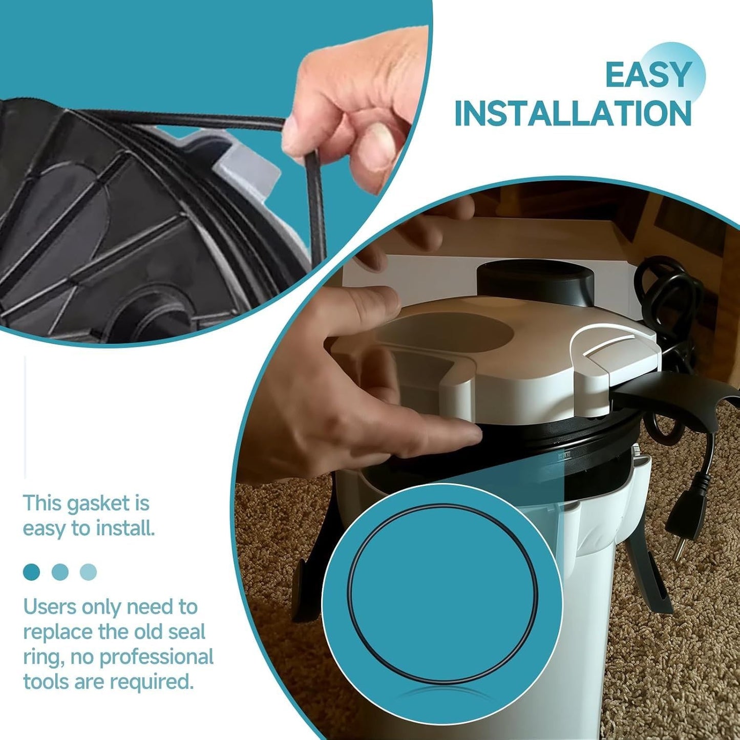 PetzLifeWorld Sun-Sun HW-Series Canister Filter O-Ring Replacement Seal Ring | Compatible with Aquarium Canister Filter Models | Durable Rubber Gasket for Leak Prevention and Tight Sealing