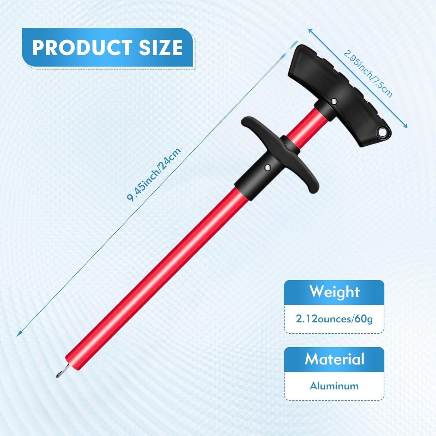 VAYINATO® T-Shaped Quick & Painless Fish Hook Remover Tool | Ergonomic Handle, Durable Plastic & Metal Construction for Safe & Efficient Hook Removal on Catch-and-Release