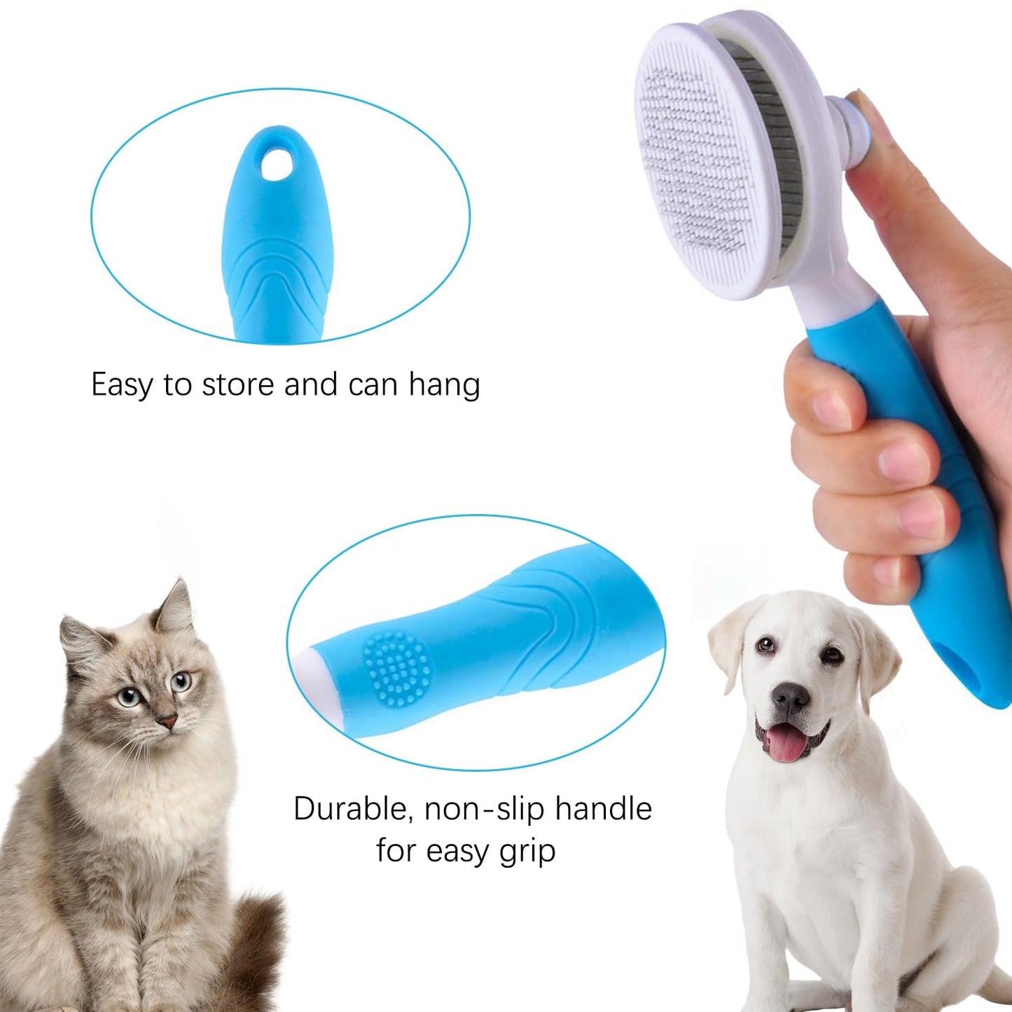 petzlifeworld Pet Grooming Brush Effectively Reduces Shedding by Up to 98% Professional Deshedding Tool for Dogs and Cats
