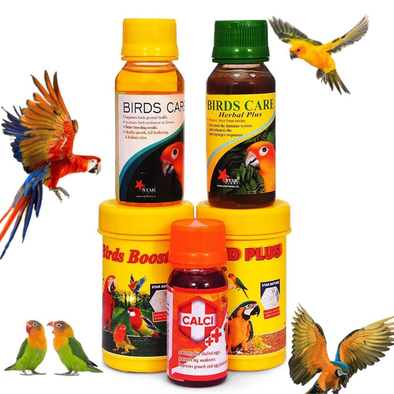 Petzlifeworld Birds Care All In Combo Pack For Daily Birds Food and Nutrition Supplement
