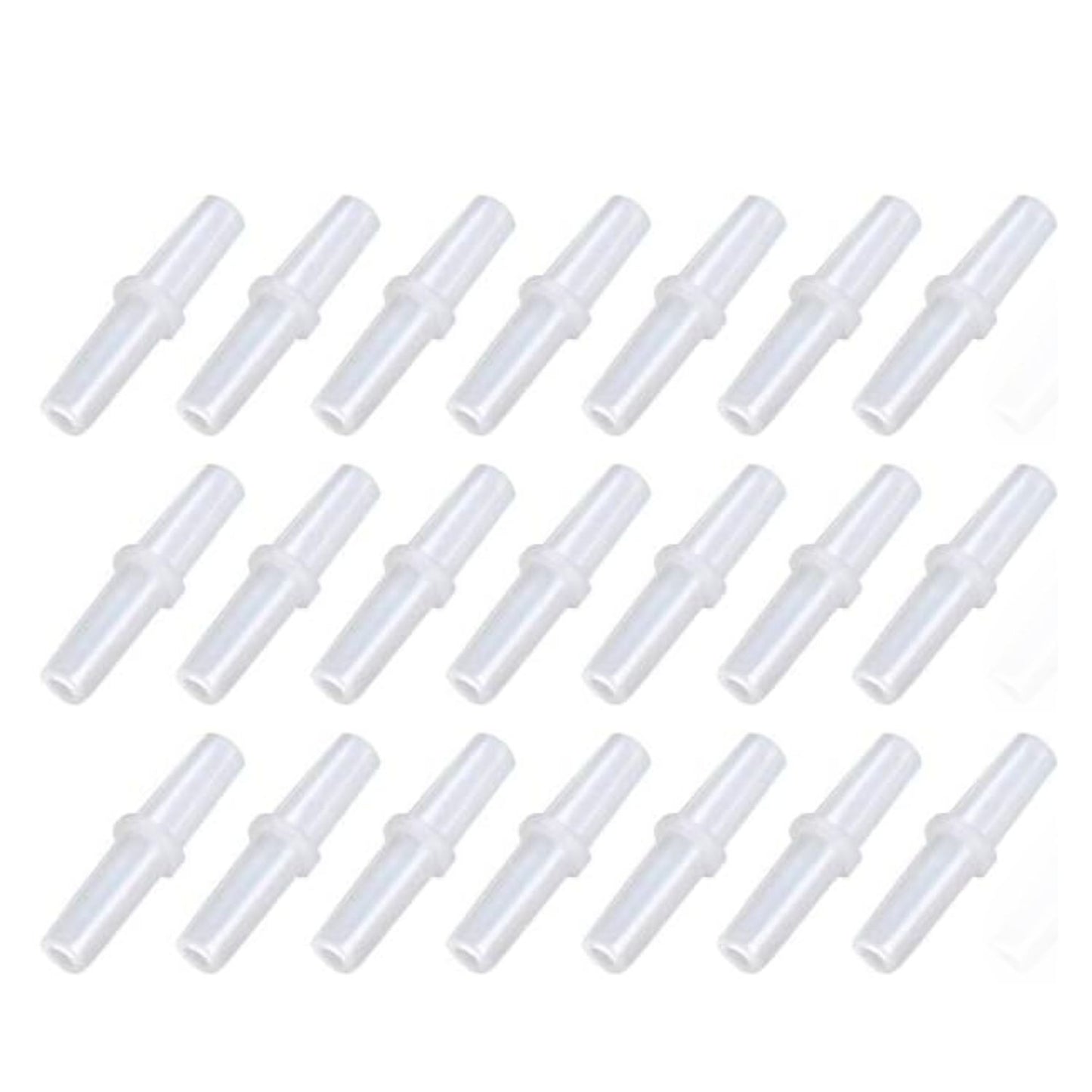 20Pcs (White) Plastic Aquarium Tubing Connectors