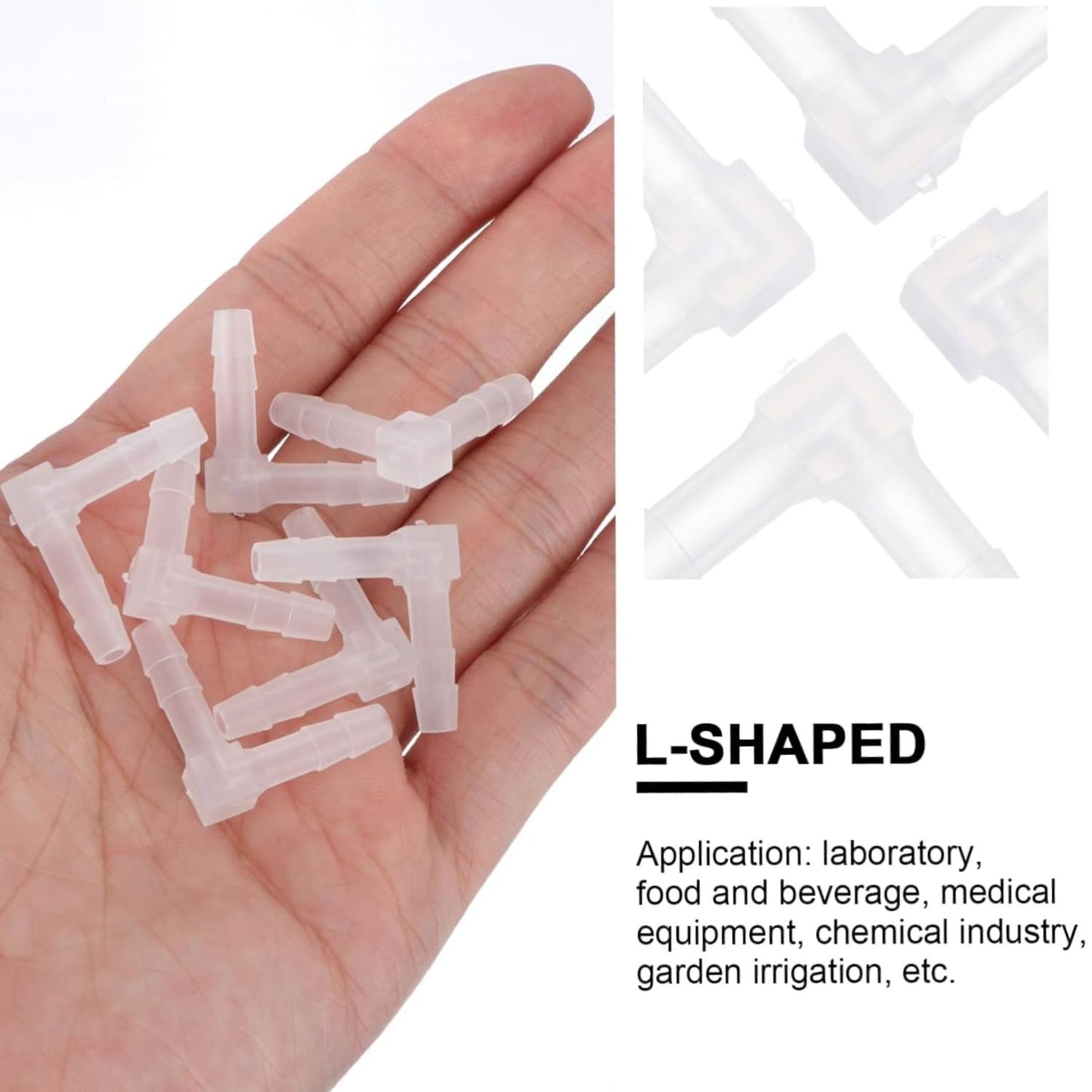 20Pcs (White) Plastic Aquarium Tubing Connectors