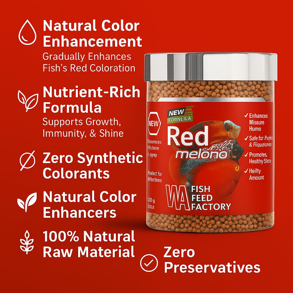 WA Red Melano Red Color Enhancing Feed For Fish Food