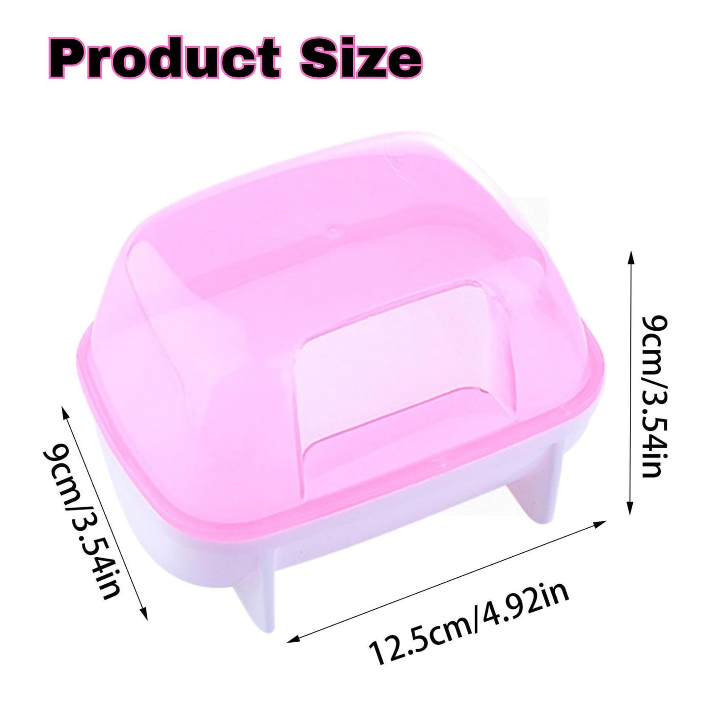Petzlifeworld Mini Hamster Sand Bath Container (Random Color) – Transparent PC Hamster Bathtub