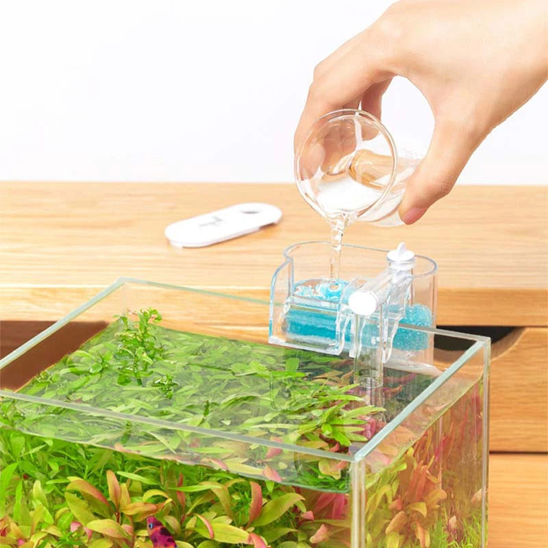 Nepall Mini Hang On Water Fall Type Transparent Aquarium Nano Small Fish Tank Filter