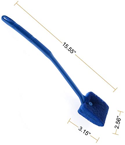 PetzLifeworld Aquarium Fish Tank Cleaning Combo Syphon + Algae Cleaning Sponge Brush + Green Fish Net 4 Inch ( 3 Piece Combo )