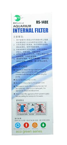 RS Electricals Aquarium Mini Fish Tank Internal Filter (RS-148E | 6W | 500L/H)