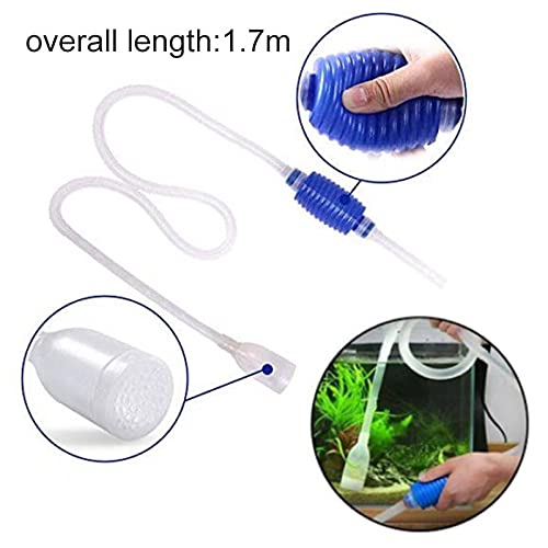 PetzLifeworld Aquarium Fish Tank Cleaning Combo Syphon + Algae Cleaning Sponge Brush + Green Fish Net 4 Inch ( 3 Piece Combo )