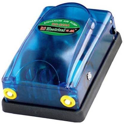 RS Electrical RS-628A Aquarium Tank Aerator Super Silent Oxygen air Pump with 3 Meter Air Tube & 2 Air Stone| Power: 5w | Flow : 3.5L/Min