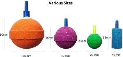 Petzlifeworld 50MM Aquarium Round Shaped Coloured Airstone ( Pack of 5) - PetzLifeWorld