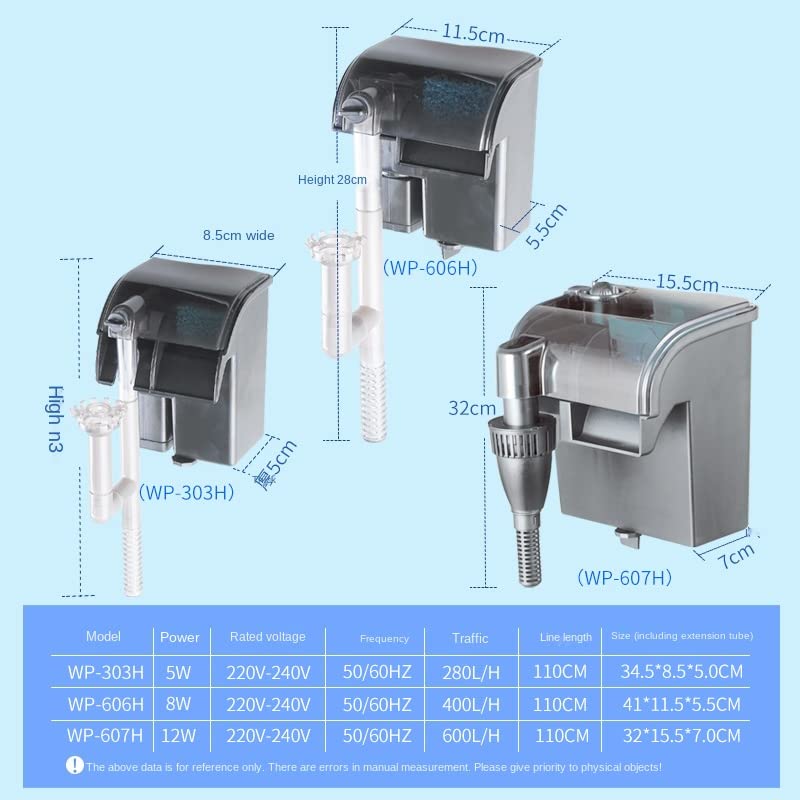 SOBO WP-303H Aquarium Hanging Filter | Power : 5W | Flow : 280L/H