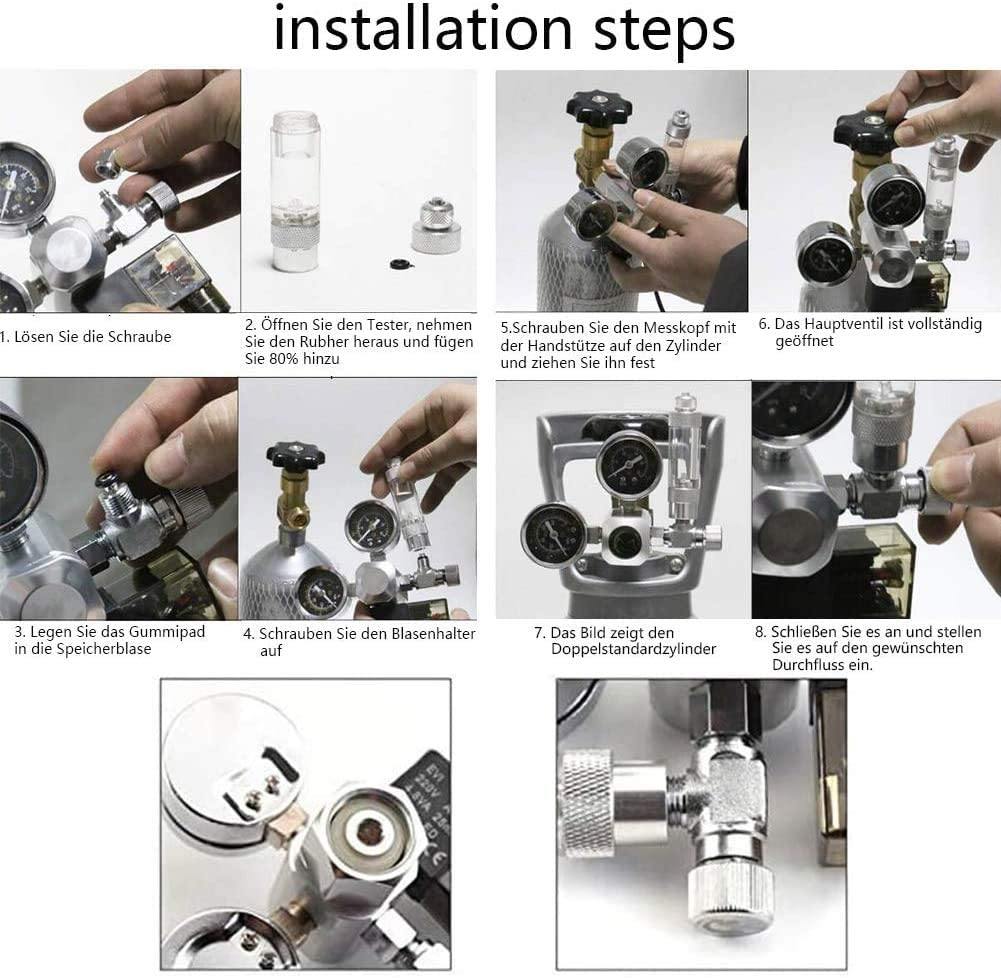 Mufan Aquarium Dual Gauge Co2 Regulator with Solenoid and Bubble Counter Suitable for Indian Fire Extinguisher Cylinders (W21.5) - PetzLifeWorld