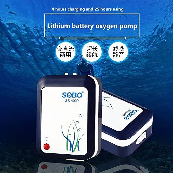 Sobo SB-3000 AC/DC Aquarium Fish Tank Air Pump | Power : 2.8W | Flow: 2x3L/Min