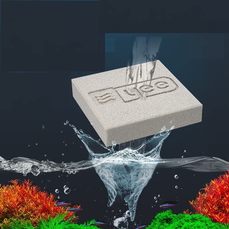 Yee Nano Bio Block Ceramic Brick Filter Media for Marine and Fresh Water Aquarium Fish Tank (10 * 10 * 2 cm) Pack of 2 Nos