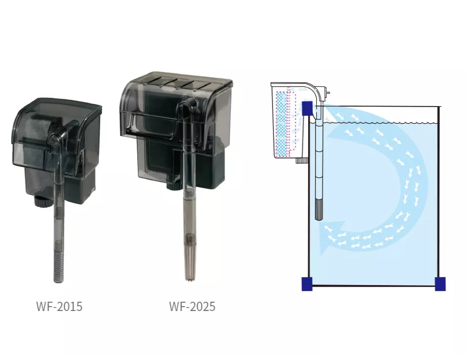 Boyu WF-2015 Water Fall Style Aquarium Hang On Filter | Power : 6W | Output : 150L/H
