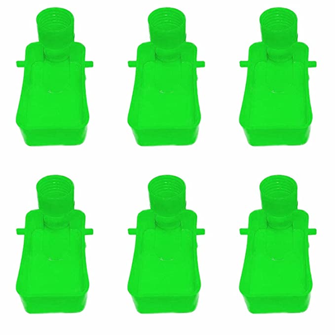 Petzlifeworld Bird Cage Food Feeder (Pack of 6) Fit for Any Bottle (Green)