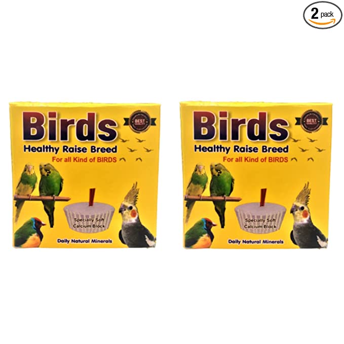 Birds Healthy Raise Breed Daily Natural Minerals Specially Soft Calcium Block, 50G (Pack of 2) for All Kind of Birds