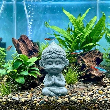 Petzlifeworld Mini Sun Wukong Meditation Statue – Cute Monkey King Resin Figurine for Aquarium, Garden, Desk, Zen Decor, Moss Pot & Fish Tank Decoration by Petzlifeworld