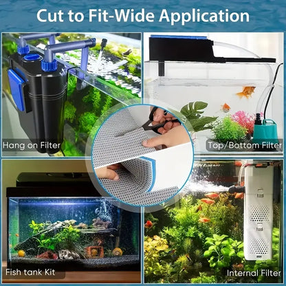 YEE Upgraded 8D Multi Layer Reusable Aquarium and Koi Pond Filter Media Sponge for Cyrstal Clear Water | No Clog | Washable | Long Lasting