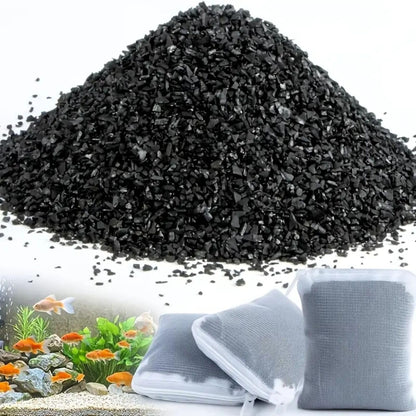 Petzlifeworld  1Kg Premium Activated Carbon for Aquarium Filters - Granulated Charcoal with Fine Mesh Bag, Fast-Absorbing Impurities -High-Efficiency Water Purification, Aquarium Filtration