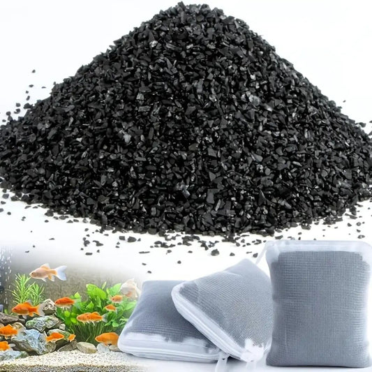 Petzlifeworld  1Kg Premium Activated Carbon for Aquarium Filters - Granulated Charcoal with Fine Mesh Bag, Fast-Absorbing Impurities -High-Efficiency Water Purification, Aquarium Filtration