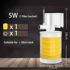 RS Electricals Classic White Submersible 3 in 1 Single Layer Internal Filter for Aquarium Fish Tank (RS-161F) | 6W - 400 L/Hr | Suits Upto 1.5 Feet Tank