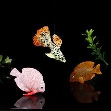 PetzLifeworld 2 Pcs Artificial Silicon Floating Simulating Fake Fish for Aquarium Fish Tank Decorations | Looks Like Real Fish | No Harm to Fish | No Colour Fade (Marine Fish)