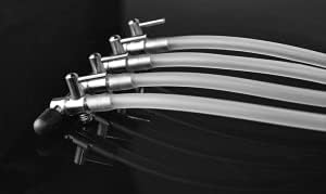 Petzlifeworld Stainless Steel Fish Tank Air Flow 5 Way Splitter with Controller and Free 5 Meter Air Tube & 5 Air Stone for Aquarium Fish Tank