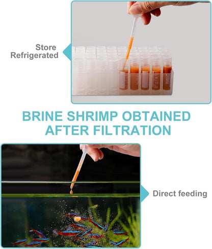 Petzlifeworld  2 Pcs Brine Shrimp Separator Filter Net Set – Dual Mesh Nets (80 & 200), DIY Hatchery Accessories – for Aquarium Fish Feeding, Eggshell Removal & Baby Shrimp Collection