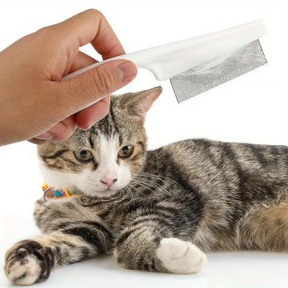 petzlifeworld  2 Pcs (Large & Small) Stainless Steel Flea Comb for Guinea Pig, Hamster, Rabbit – Pet Grooming Tool for Tangles, Fleas, Tear Stains | Durable & Gentle Hair Removal