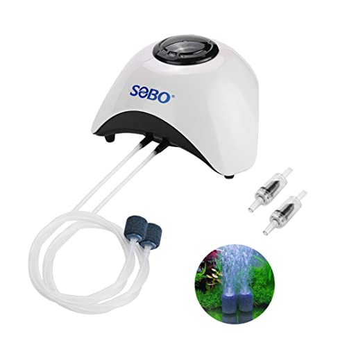 Sobo SB-860 A Double Way Aquarium Air Pump | Power : 10 Watts | Output : 6 L/ Min